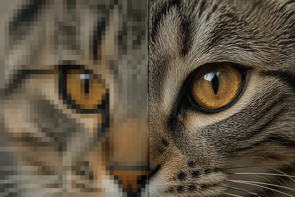 Low-resolution crop upscaled to 4K detail by Banana AI