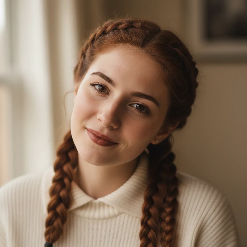 AI編み込みヘアフィルター result generated by Banana AI