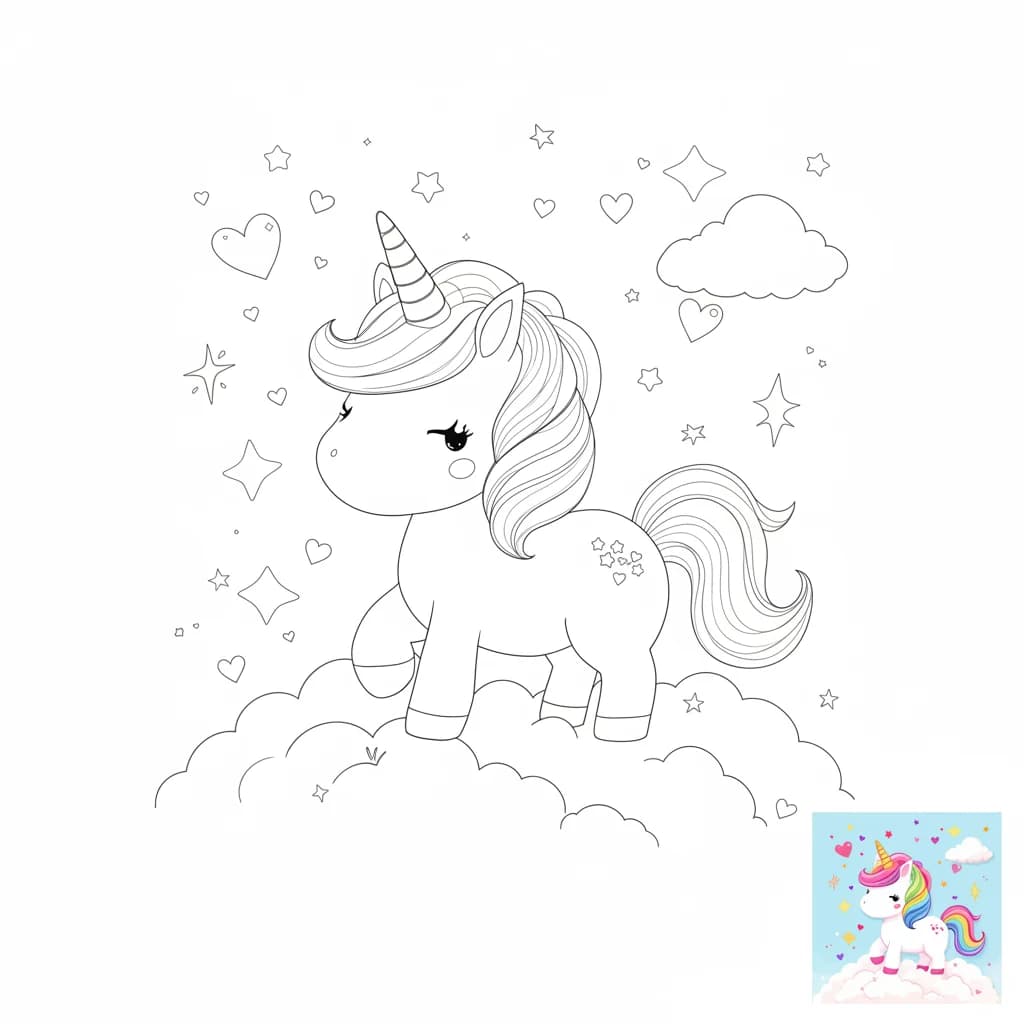 ぬりえページ作成 result generated by Banana AI