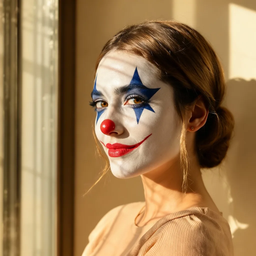 ホラーピエロメイク result generated by Banana AI